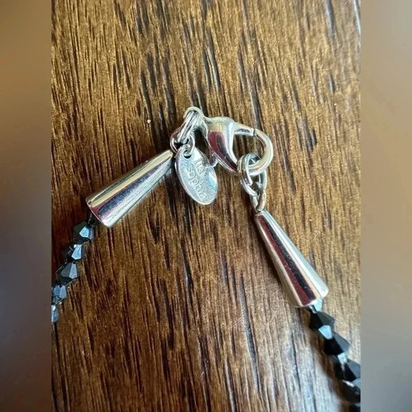 Lia Sophia Double Black Beaded Necklace - Picture 3 of 3